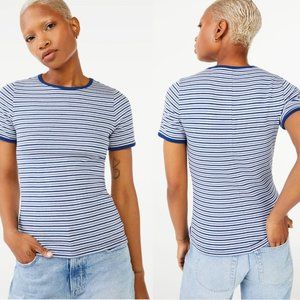 NWT Free Assembly Ribbed Crewneck Short Sleeve T-Shirt Size L